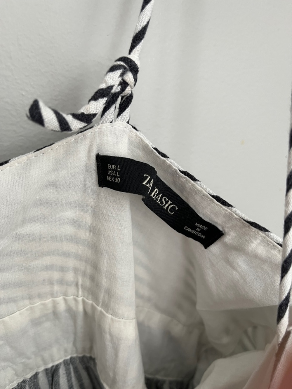 Zara Black and White Striped Midi Tie-Front Skirt - Picture 4 of 8